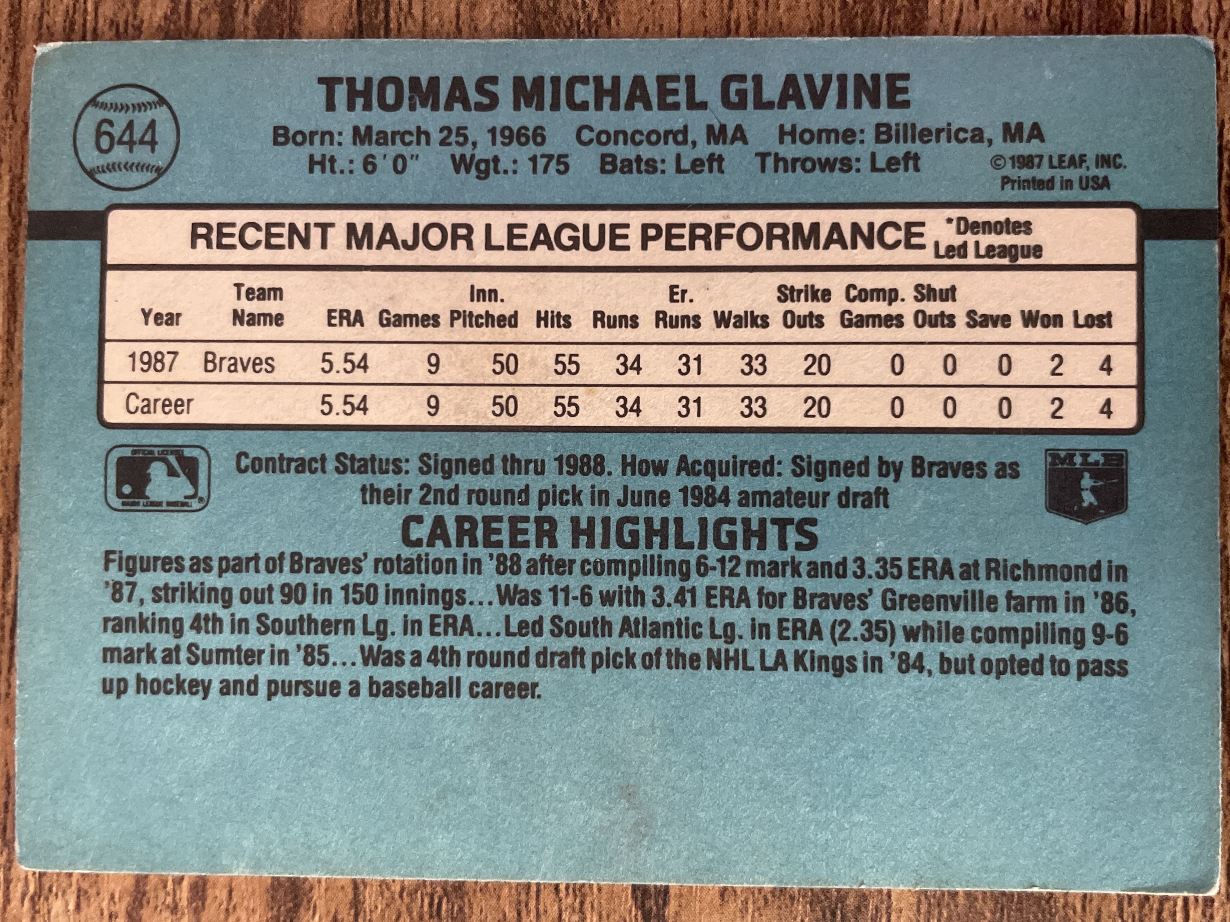 Tom Glavine #644